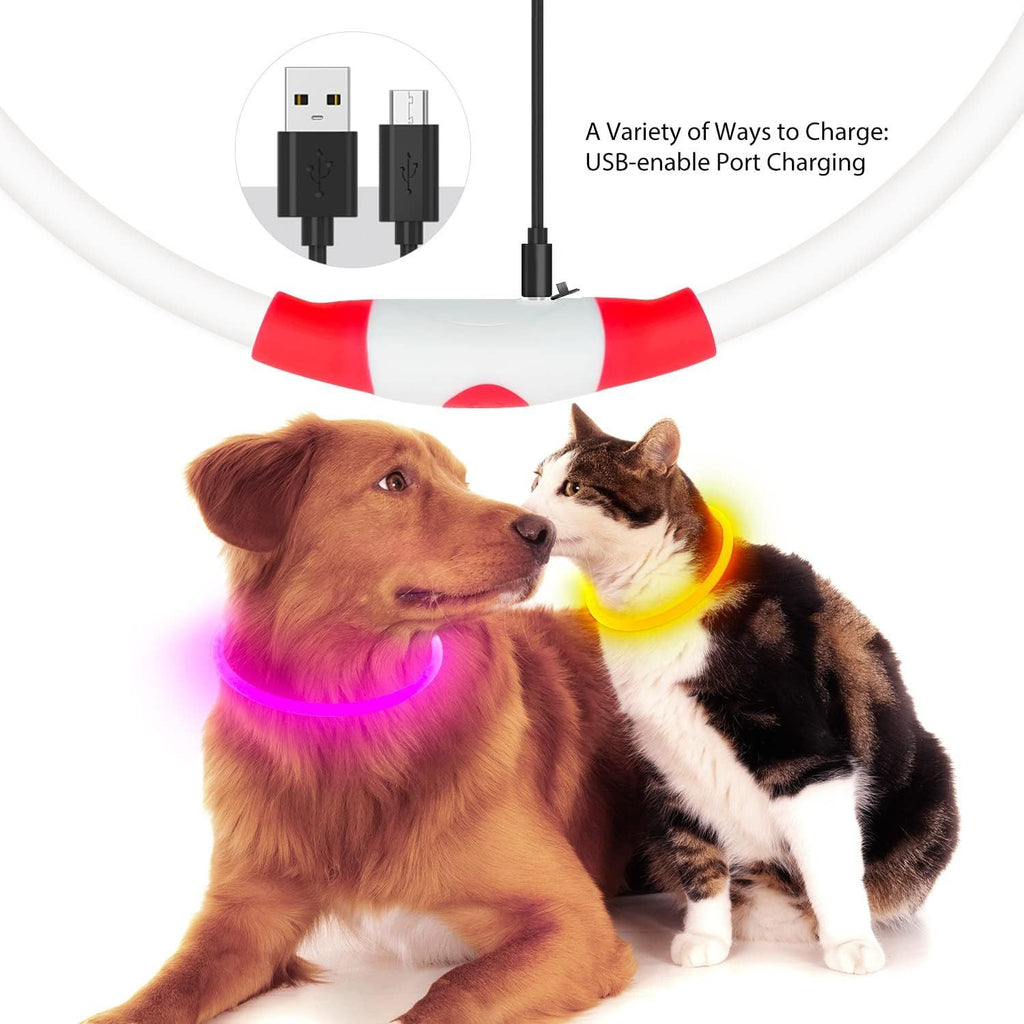 LED Dog/Cat Collar USB Rechargeable