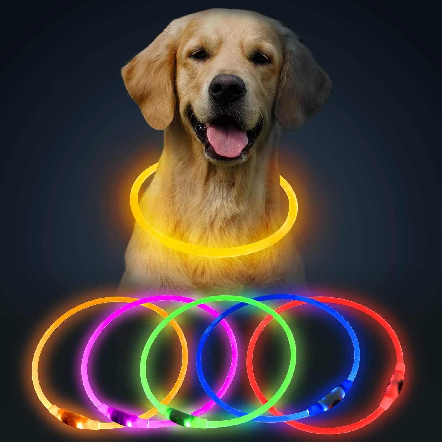 LED Dog/Cat Collar USB Rechargeable