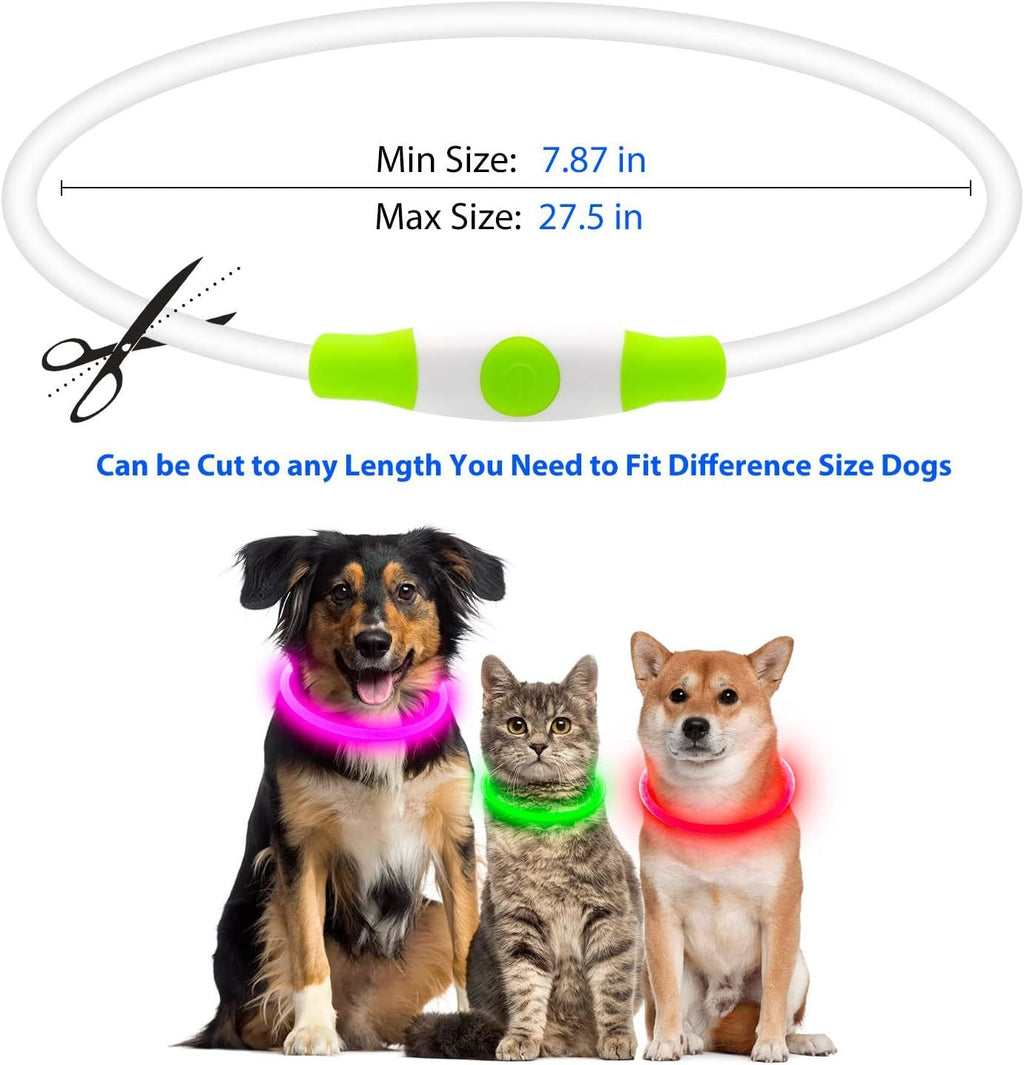 LED Dog/Cat Collar USB Rechargeable